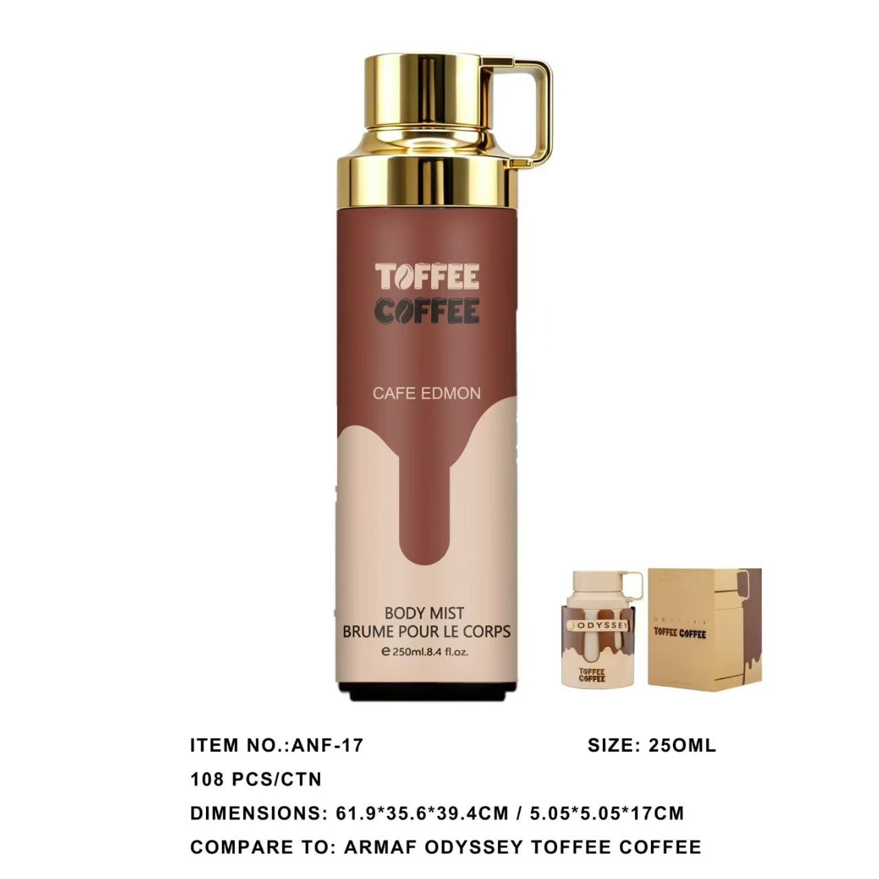 Toffee Coffee Toffee Coffee Body Mist scent reference