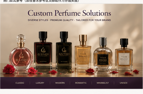 Custom bottle and packaging range visual reference for a private-label brief